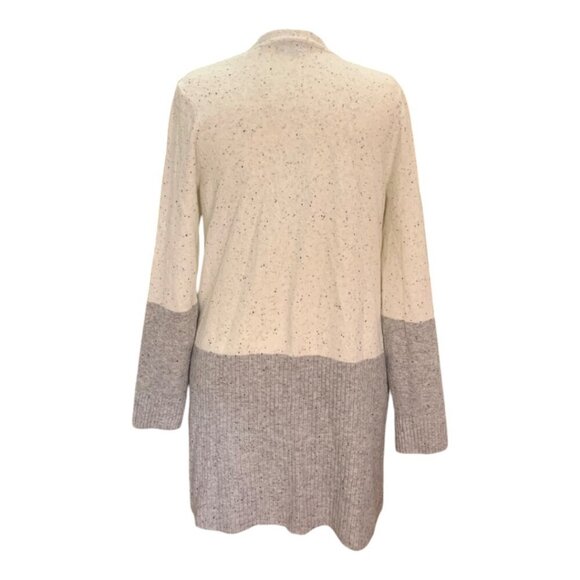Love Ellie ColorBlock Gray and White Open Cardigan Size Large - Picture 3 of 7